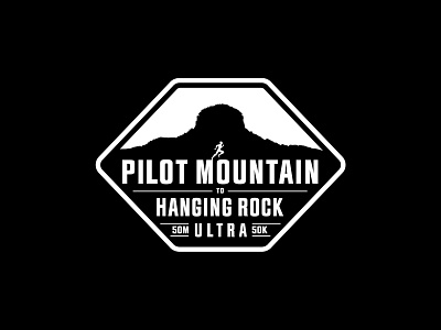 Pilot Mountain design icon illustration logo nc type typography vector