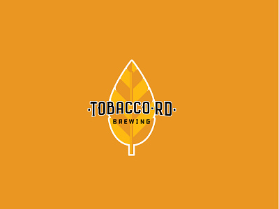 Tobacco Road Brewing exploratory brewing design icon illustration leaf logo orange road tobacco type typography vector