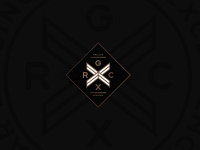 RGCX logo exploration design icon logo railroad type typography vector