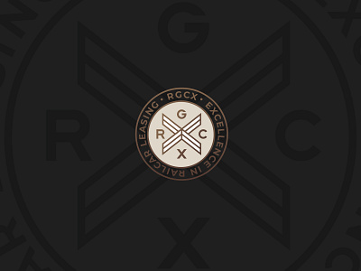 RGCX logo exploration design icon illustration logo railroad type typography vector