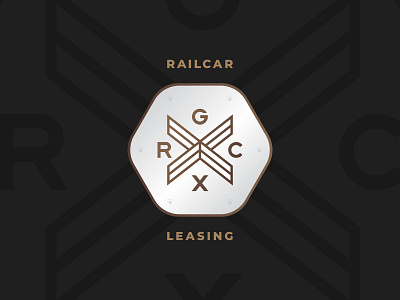 RGCX logo exploration badge branding design icon logo nc road type typography vector