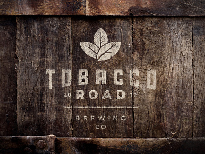 Tobacco Road barrel beer branding design icon illustration logo nc type typography vector