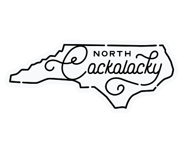 North Cackalacky badge branding cackalacky design illustration logo nc north north carolina type typography vector