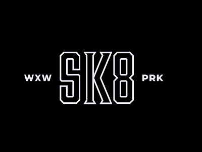 WXW SK8 PRK branding design icon illustration logo nc north carolina type typography vector waxhaw