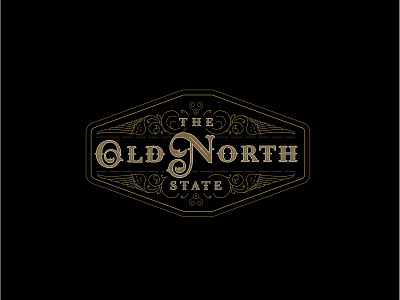 Old North State shape branding design icon illustration logo nc north carolina type typography vector waxhaw