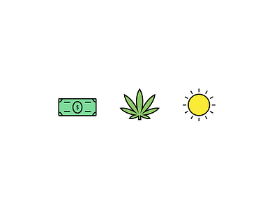 cali life california icon illustration lifestyle money sun weather weed