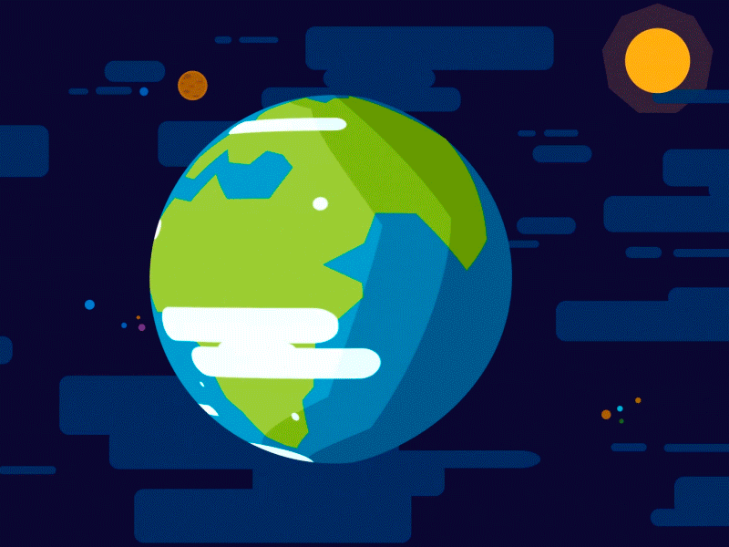 Earth 2danimation animation design illustration vector