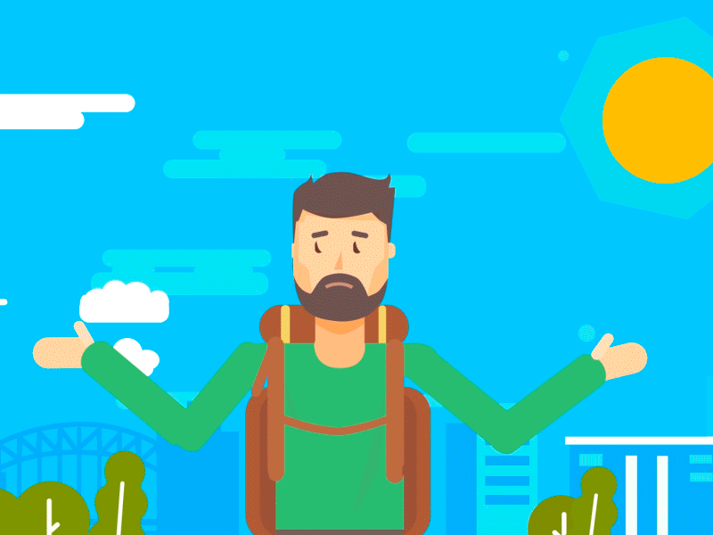 Travel 2danimation design illustration vector