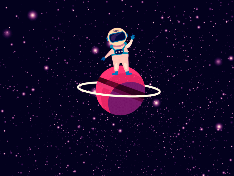 Astronaut 2danimation adobeaftereffects design illustration skillbox spaceman vector