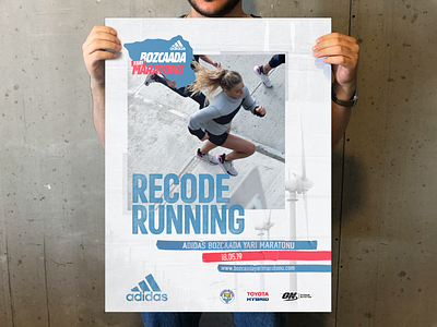 Adidas Bozcaada Yarı Maratonu Branding art direction branding design logo outdoor poster print design typography
