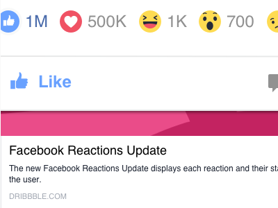 Facebook Reactions News Feed Concept