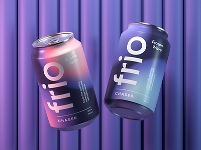 Art Direction & Packaging for Frio Chaser 3d art direction beverage brand identity branding c4d cans chaser cinema 4d drink identity design logo mark modern packaging packaging design type typography visual identity