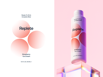 Meal-Replacement Product Concept 02 3d art direction beverage bottle brand identity branding cgi creative direction design fitness health identity industrial meal packaging design product protein replacement wellness