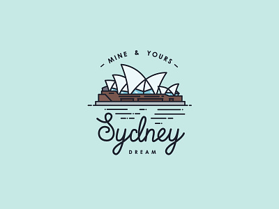 Sydney Opera House australia clean dream flat illustration lettering opera house poster simple sydney theater typography