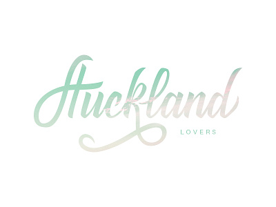 Auckland Lovers auckland brush calligraphy clean hand drawn lettering new zealand script simple sky travel typography
