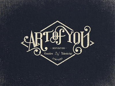 Art Of You badge calligraphy crest lettering logo print retro script type typography vintage