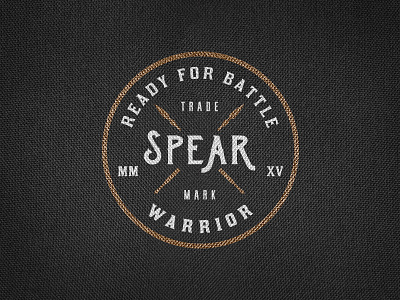 Spear Logo badge label lettering logo retro script spear trade mark type typography vintage warrior