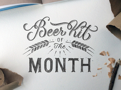 Beer Kit Of The Month (Sketch) beer brewing craft handlettering handmade lettering logo script sign trade mark type typography