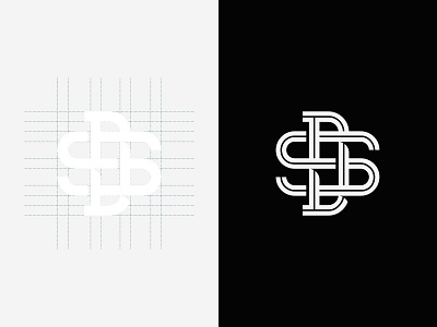 DS Monogram badge crest ds lettering logo modern retro monogram simple trade mark typography