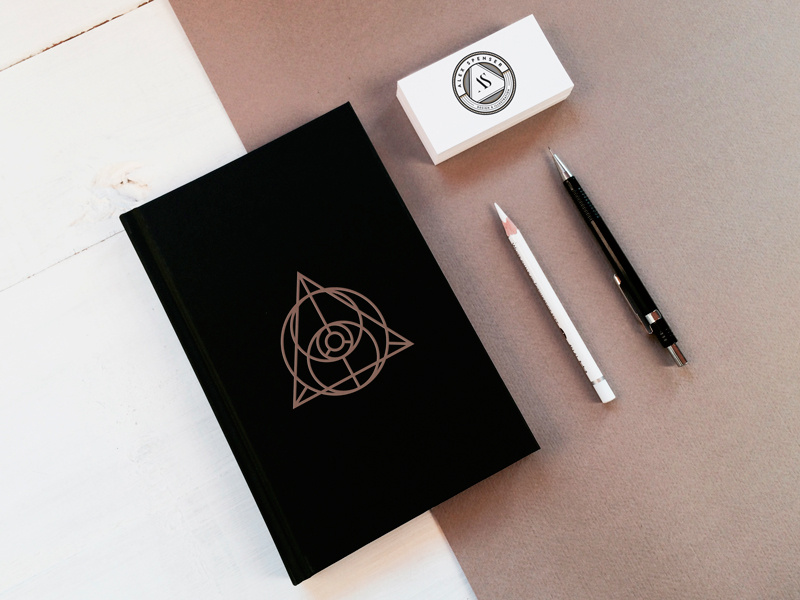 Personal Branding illustration triangle outline brand branding badge mark symbol monogram typography eye lineart