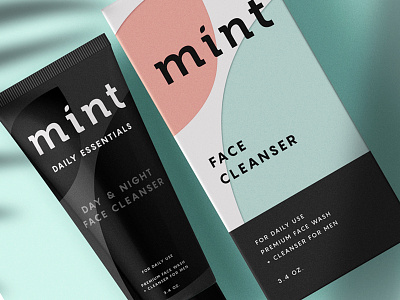 Mint Packaging Design box brand indentity branding cosmetics essentials face identity men mint package packaging packagingdesign premium tube