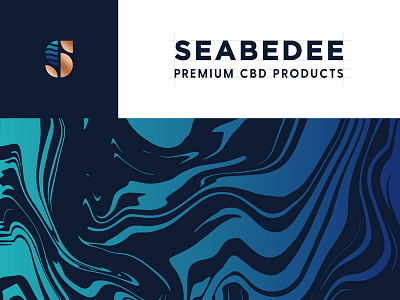 Seabedee (CBD) Brand Identity brand identity branding cannabidiol cannabis cbd clean app hemp high end liquid logo mark monogram oil pattern premium sea symbol type art typography