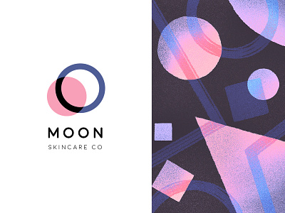 MOON Skincare Company abstract branding design geometry illustration logo mark moon night pattern planet solar system space texture type typogaphy universe