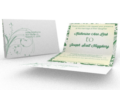 Wedding Invitation (Joseph & Katherine) print wedding invitation