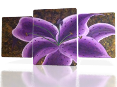 Canvas Purple Lily acrylic canvas painting