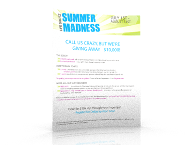 Summer Madness Flyer $10000 flyer summer madness