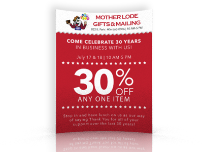 Mother Lode Gifts & Mailing Anniversary