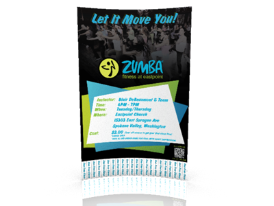 Let it move you! Zumba Flyer dance flyer party zumba