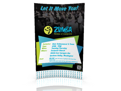 Let it move you! Zumba Flyer