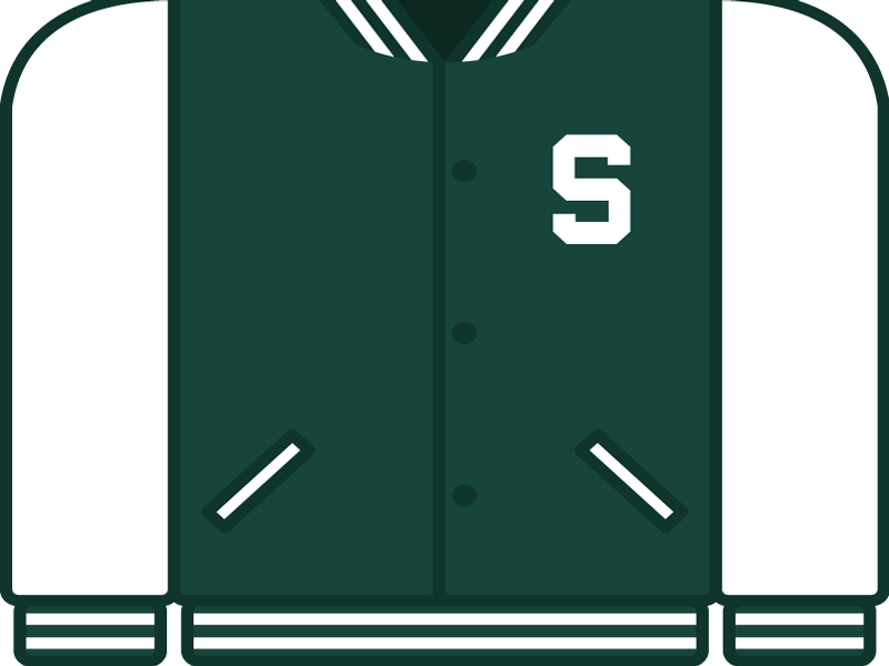 College Football Countdown: Michigan State college football letterman ncaa spartans msu michigan state