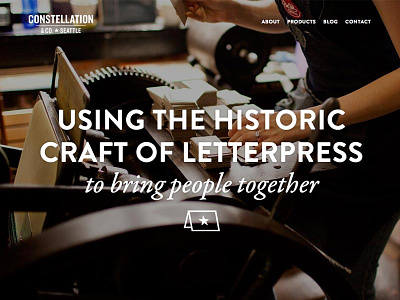 Constellation & Co. constellation letterpress redesign site