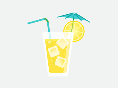 Lemonade bubbles ice lemon lemonade refresh straw summer umbrella