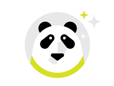 Panda astro astronaut final frontier helmet logo panda space stars