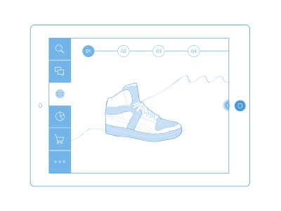 「Animation」e-Commerce iPadApp Concept animation app design ecommerce gif ipad prototype sketch wireframes