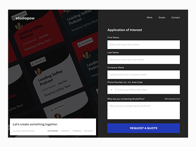 Updated Contact Form application figma form forms interest leanux ux uxui