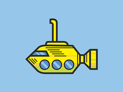 Sticker Sub icon illustration lines logo submarine vector