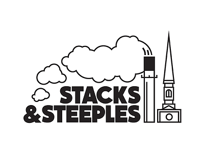 Stacks & Steeples art bold icon iconography illustration line line art stacks steeples vector