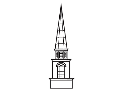 Steeple Icon #6 architecture building church cross drawing icon iconography steeple tower vector