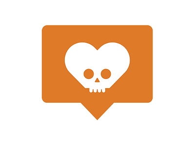 Love Hate Media design graphic heart illustration instagram love media skull social vector