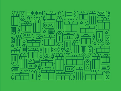 Holiday Pattern chicago clean green holiday icon illustration pattern presents simple