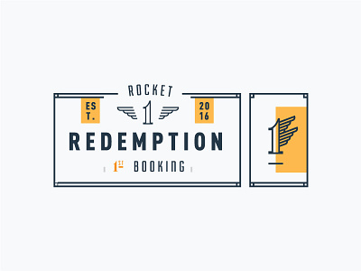 Redemption Badge badge chicago illustration rocket script simple type