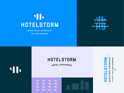 Hotelstorm rebrand branding discount hotel logo modern monogram storm travel