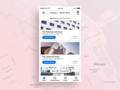 Results! chicago filter ios map marker rocket search sort travel