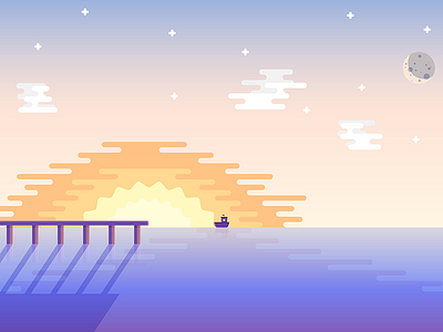 Sunset Boat