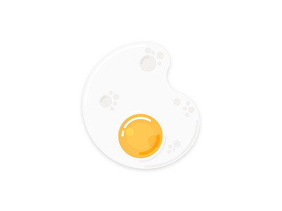 Egg breakfast design egg flat food icon yellow