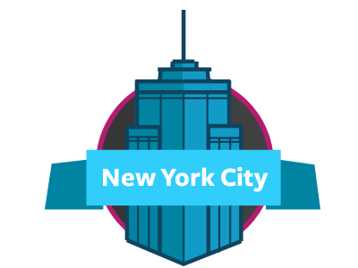 Empirestate icon illustrator new nyc skyscraper york